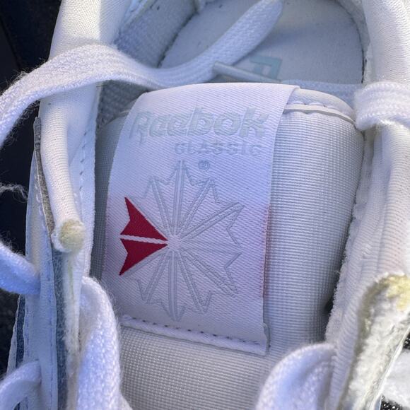 Aerobic Reebok Classic Shoes Womens 9 White Gum Low Leather Sneakers 420FZ2034‎ - Picture 8 of 12